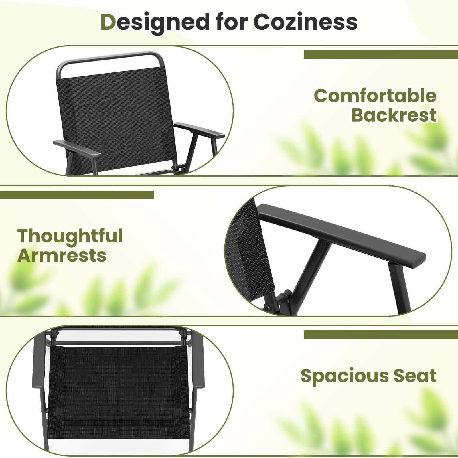 Designed for Coziness  
Comfortable Backrest  
Thoughtful Armrests  
Spacious Seat