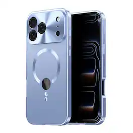 UUCOVER - Magnetic Full Body Case for Apple iPhone 18 Pro Built-in Privacy Screen Protector Metal Compatible with MagSafe Cover - Blue