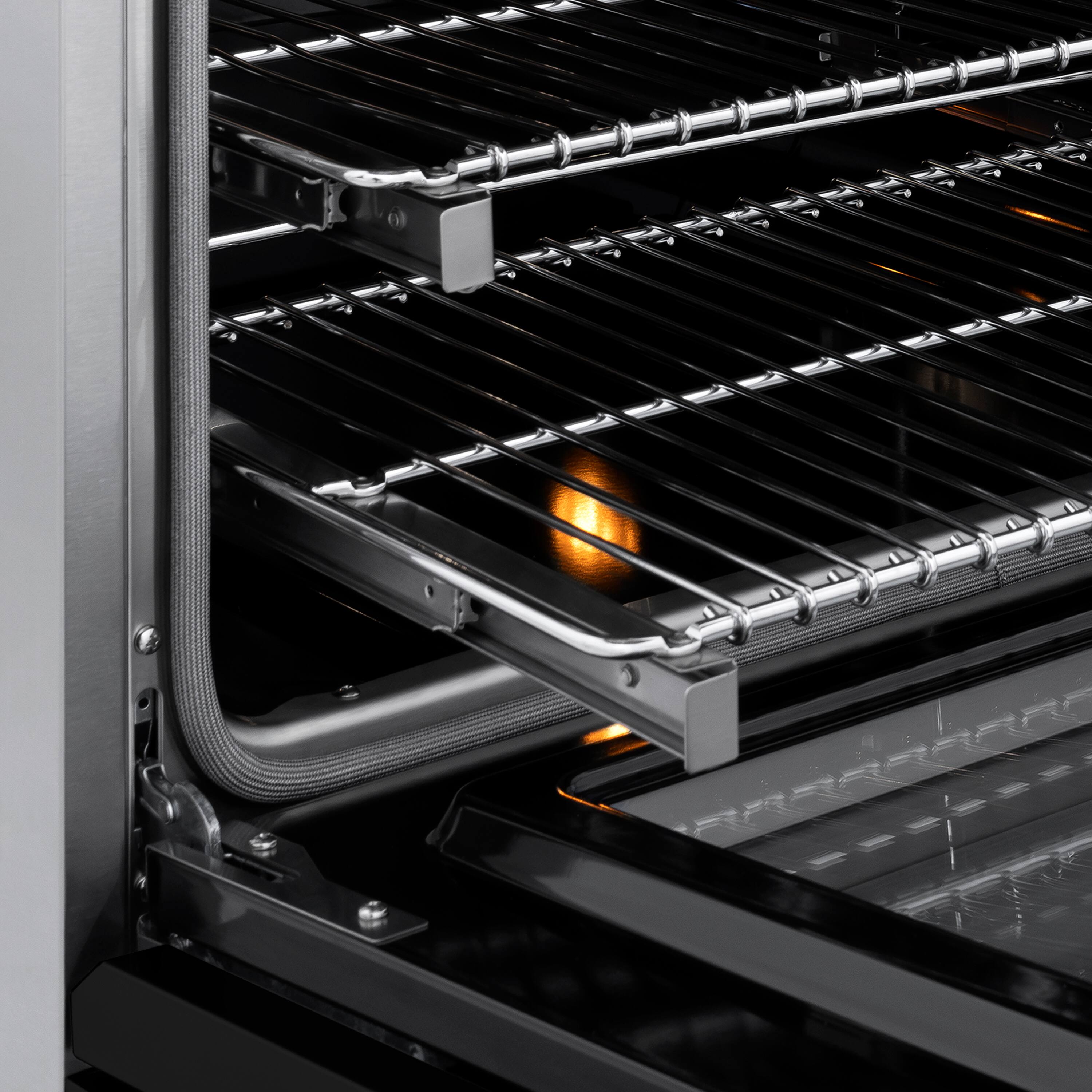 Alt View 1. ZLINE - 36 in. 5.2 cu. ft. Paramount Freestanding Induction Range with 5 Burners and Electric Oven with Black Matte Door - Matte Black.