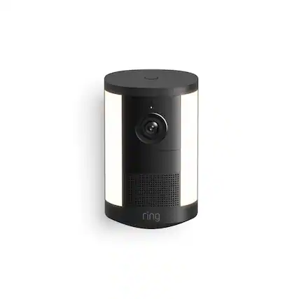 Front. Ring - Ring — Spotlight Cam, Battery (newest model), Wide-Angle Retinal 2K Video, 6x Enhanced Zoom, Motion-Activated Spotlights - Black.