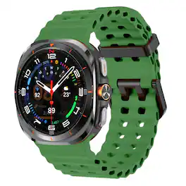 StrapsCo - Motion Strap Silicone Rubber Watch Band For Samsung Galaxy Watch Ultra - Green