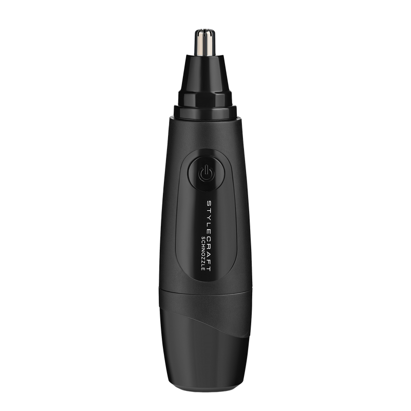 StyleCraft - Schnozzle Water Resistant Mens Nose and Ear Trimmer with Cap - Black