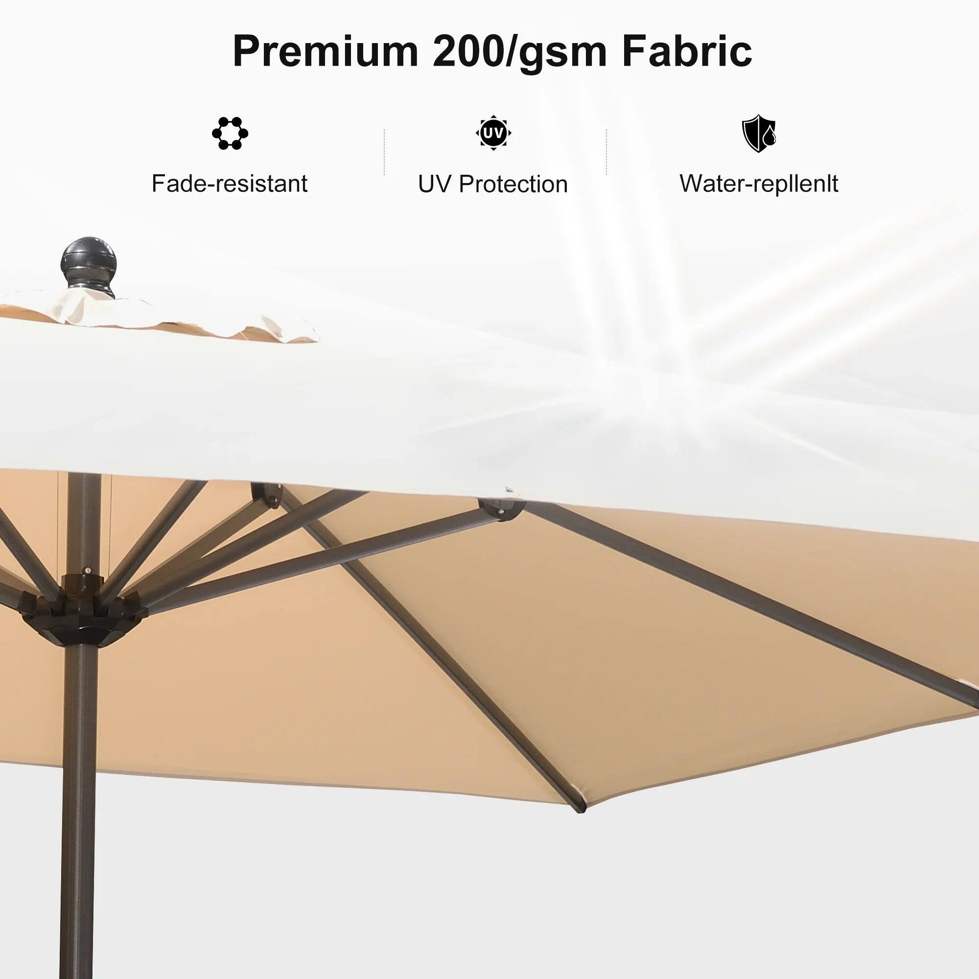 Premium 200/gsm Fabric  
- Fade-resistant  
- UV Protection  
- Water-repellent