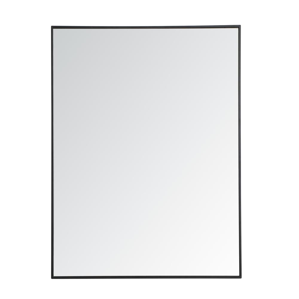 Alt View 8. Elegant Decor - Metal frame rectangle mirror 36 inch in Black - Black.
