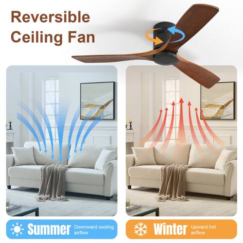 Reversible Ceiling Fan

Summer: Downward cooling airflow

Winter: Upward hot airflow