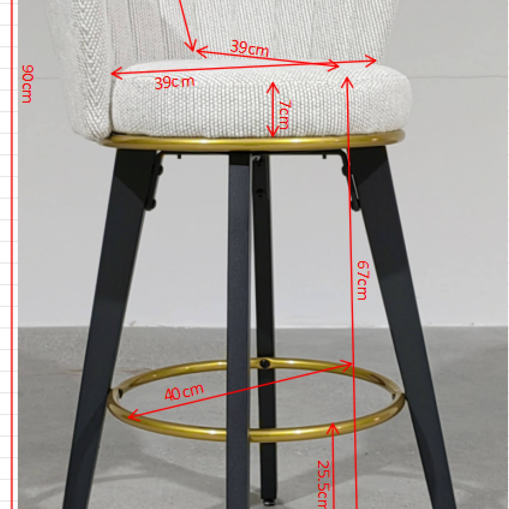 06 cm  
39 cm  
39 cm  
39 cm  
7 cm  
67 cm  
40 cm  
25.5 cm
