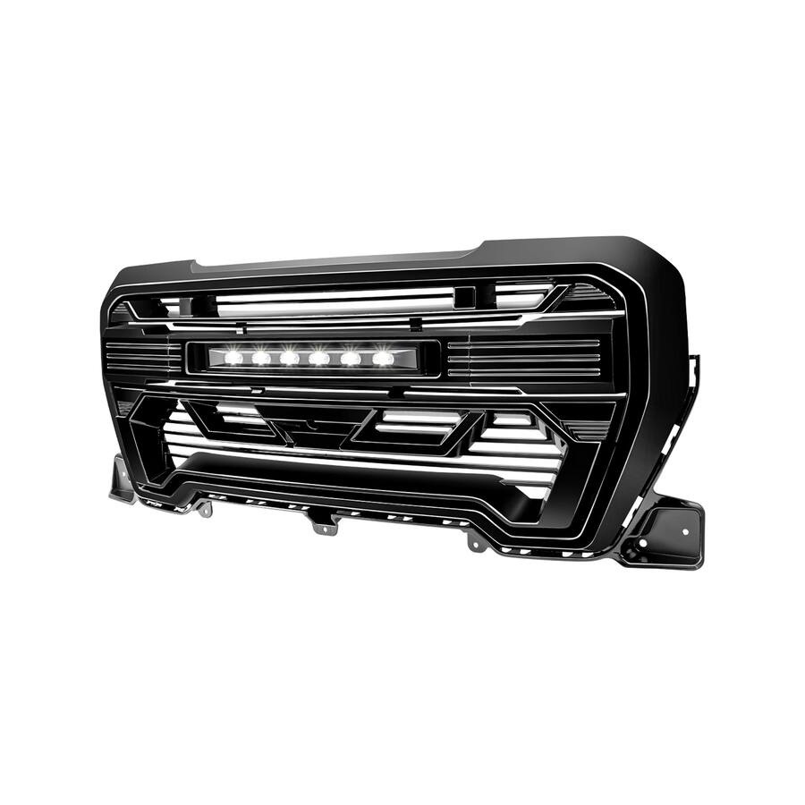 Gloss Black Front Upper Grille Outer Frame For 2019-2021 GMC Sierra 1500 – Turitrade, Direct Replacement