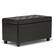 Front. Simpli Home - Cosmopolitan 34 inch Wide Transitional Rectangle Storage Ottoman in Tanners Brown Vegan Faux Leather, Assembled - Tanners Brown.