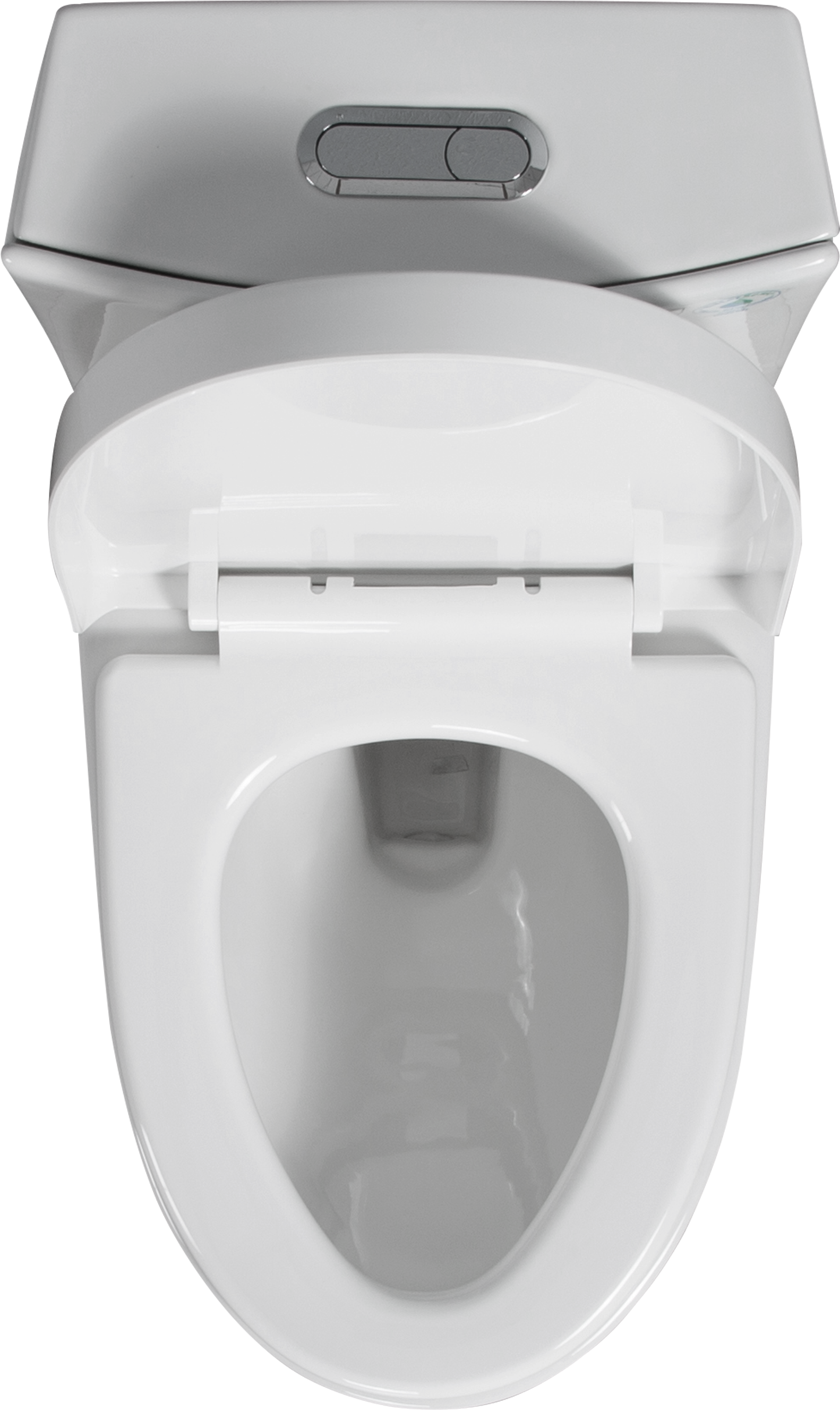 Alt View 4. TinyHomie - One Piece Toilet Water Efficient Dual Flush Elongated Comfort Height Floor Mounted Standard Size Toilet - White.