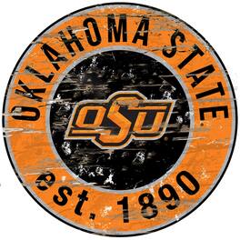 Fan Creations - Oklahoma State Cowboys 23.5" Distressed Round Sign - Multicolor