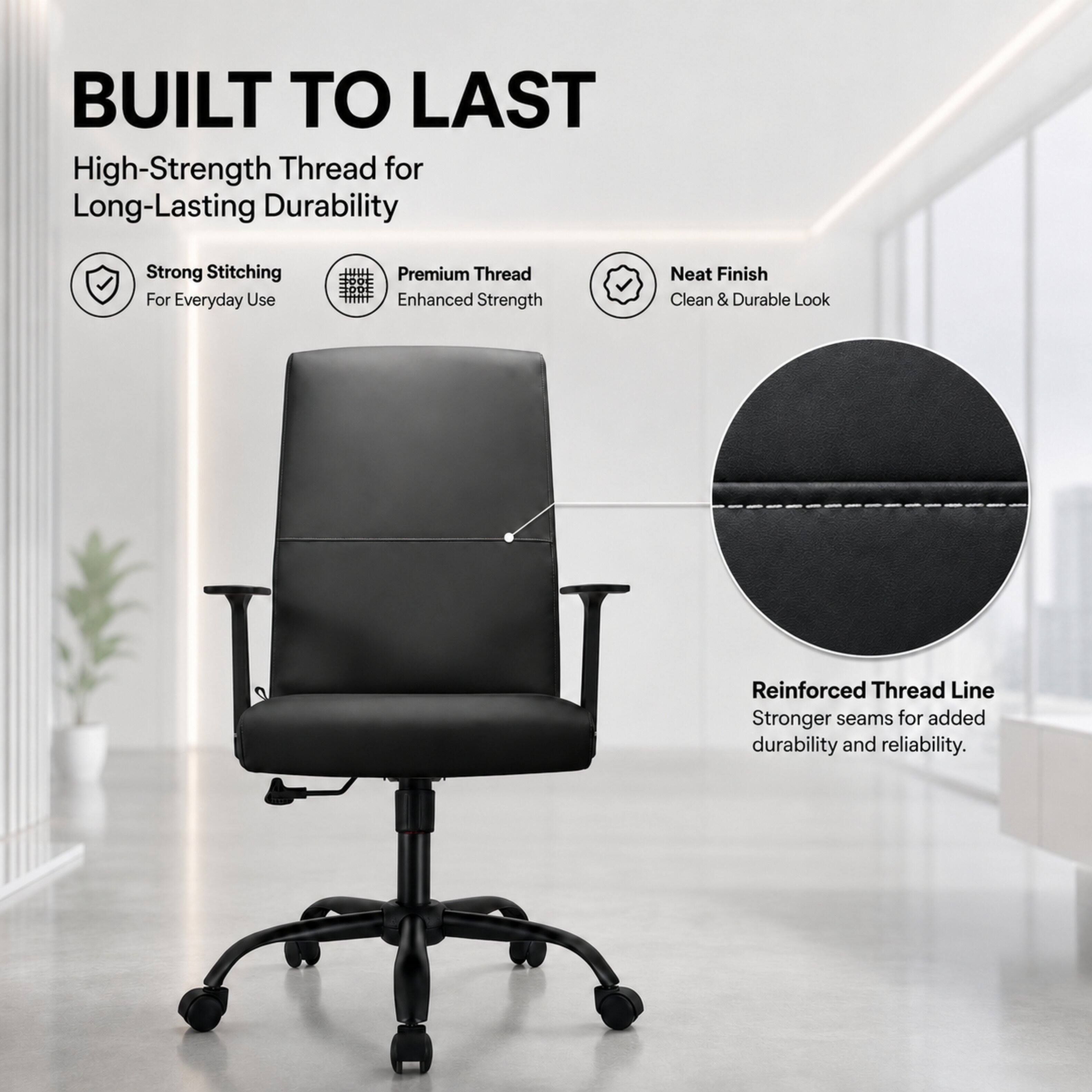 BUILT TO LAST

High-Strength Thread for Long-Lasting Durability

- Strong Stitching For Everyday Use
- Premium Thread Enhanced Strength
- Neat Finish Clean & Durable Look
- Reinforced Thread Line Stronger seams for added durability and reliability.
