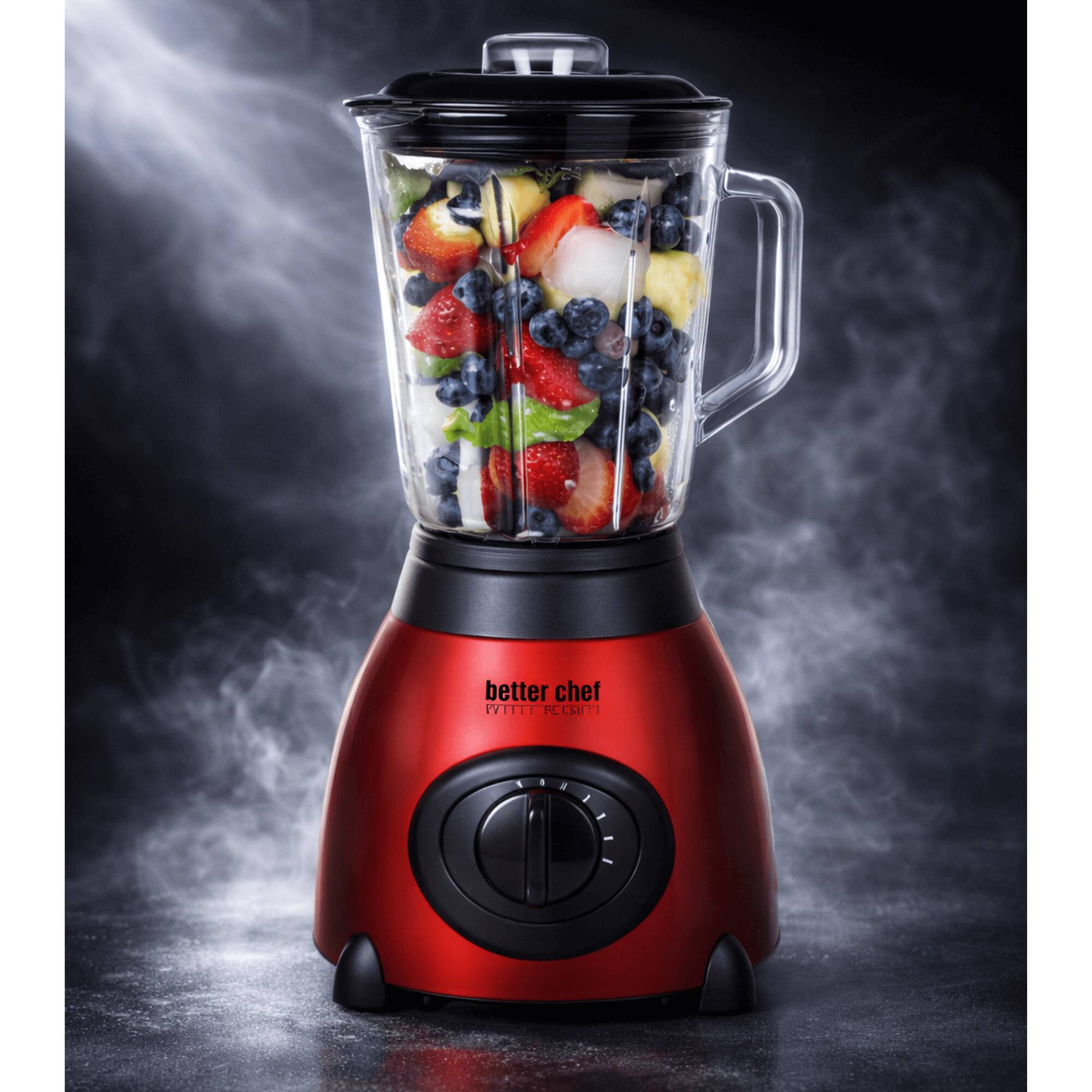 Better Chef 500 Watt Glass Jar Blender with Stainless Steel Base