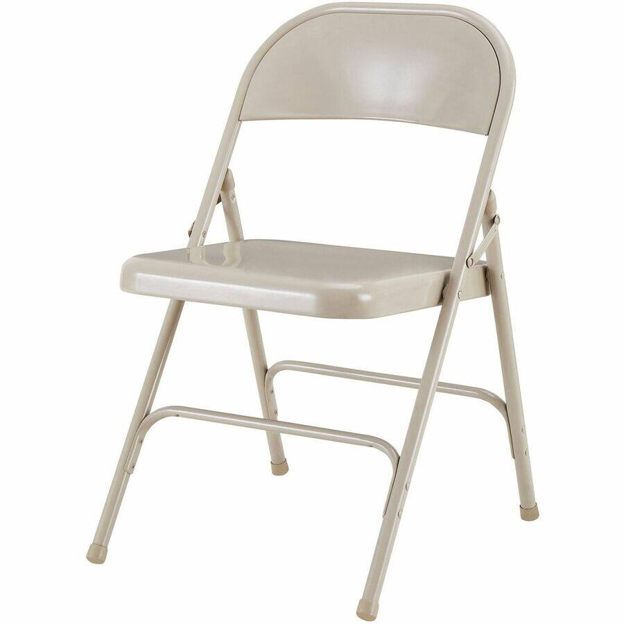 Angle. Lorell - Lorell Folding Chairs Beige Seat Color Steel Material Frame 4 / Carton - Beige.
