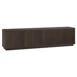 Hudson&Canal - Hanson Rectangular Fluted TV Stand for TV's up to 85" - Alder Brown