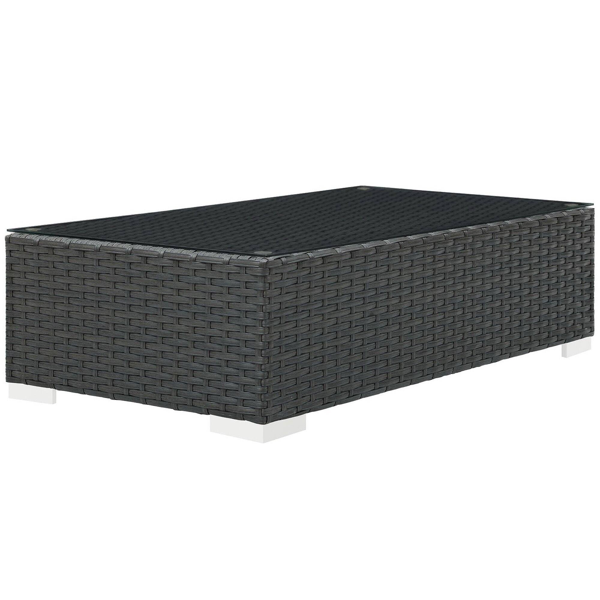 Angle. Modway - Sojourn Outdoor Patio Coffee Table by Modway - Chocolate.
