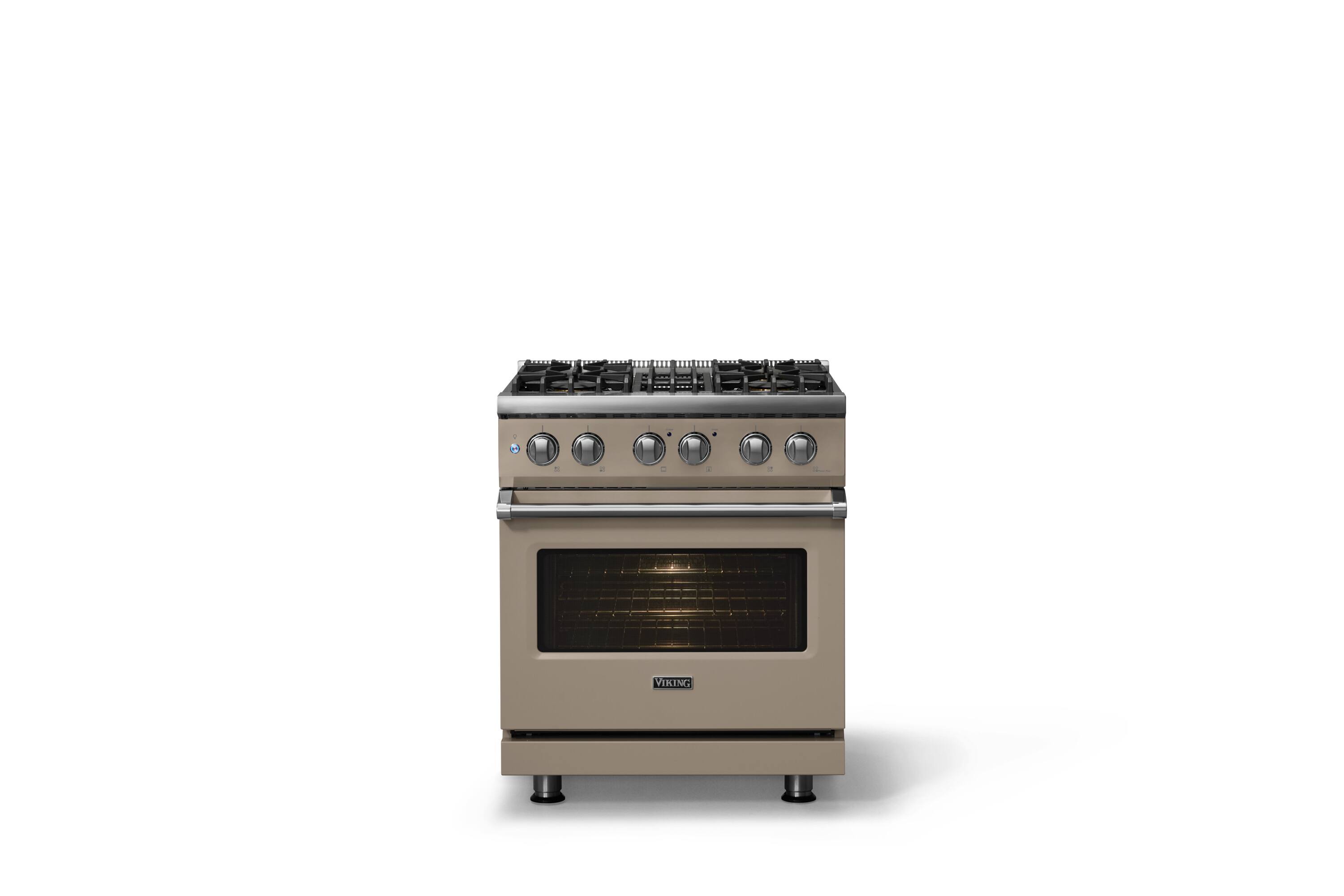 Alt View 1. Viking - 30 in. Wide 4 Burner Pro 5 Series 4.7 Cu. Ft. Freestanding Sealed Dual Fuel Convection Range - Nantucket - Nantucket.