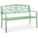 Front. Best Choice Products - Best Choice Products Outdoor Steel Bench Garden Patio Porch Furniture w/ Floral Design Backrest - Mint Green - Mint Green.
