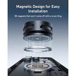 ACJPR - Magnetic Phone Cooler for Gaming and Live Streaming, Portable Cooling Fan for iPhone/Android with Magnetic Mount - Black