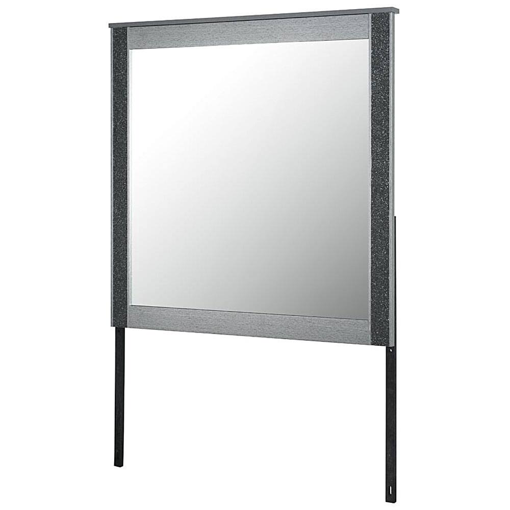 Angle. Global Furniture USA - Logan Silver Mirror - Silver.