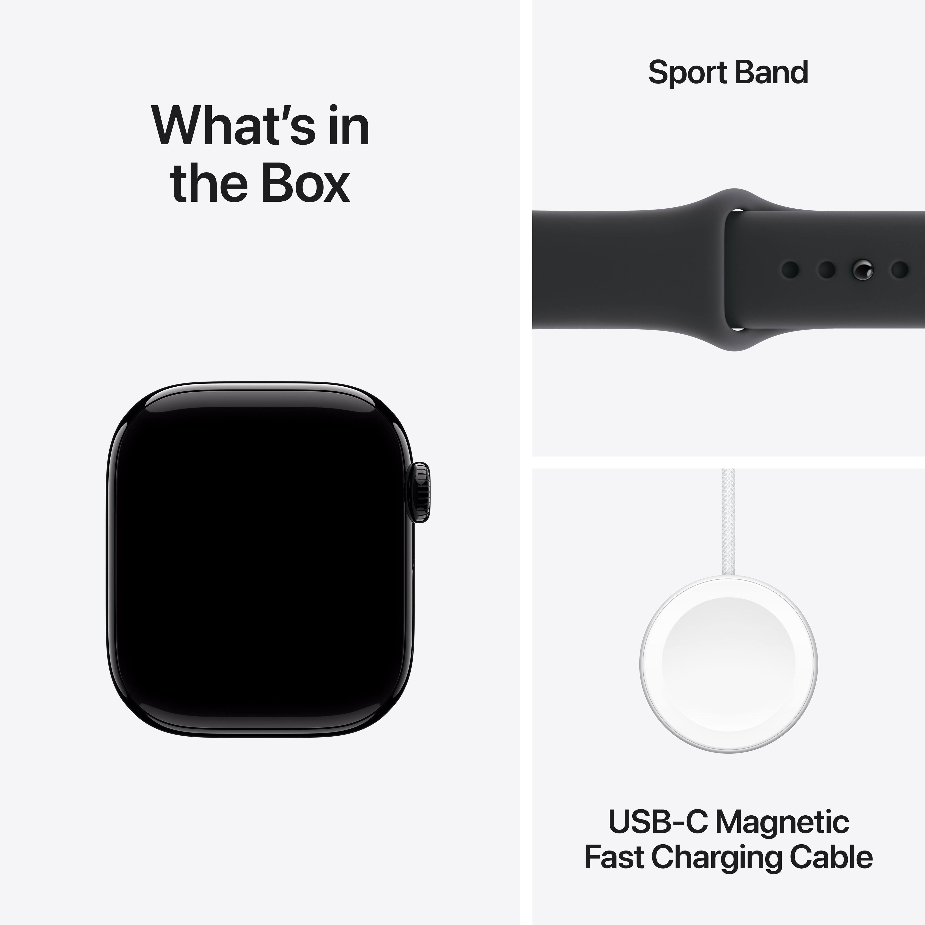 What's in the Box

Sport Band

USB-C Magnetic Fast Charging Cable