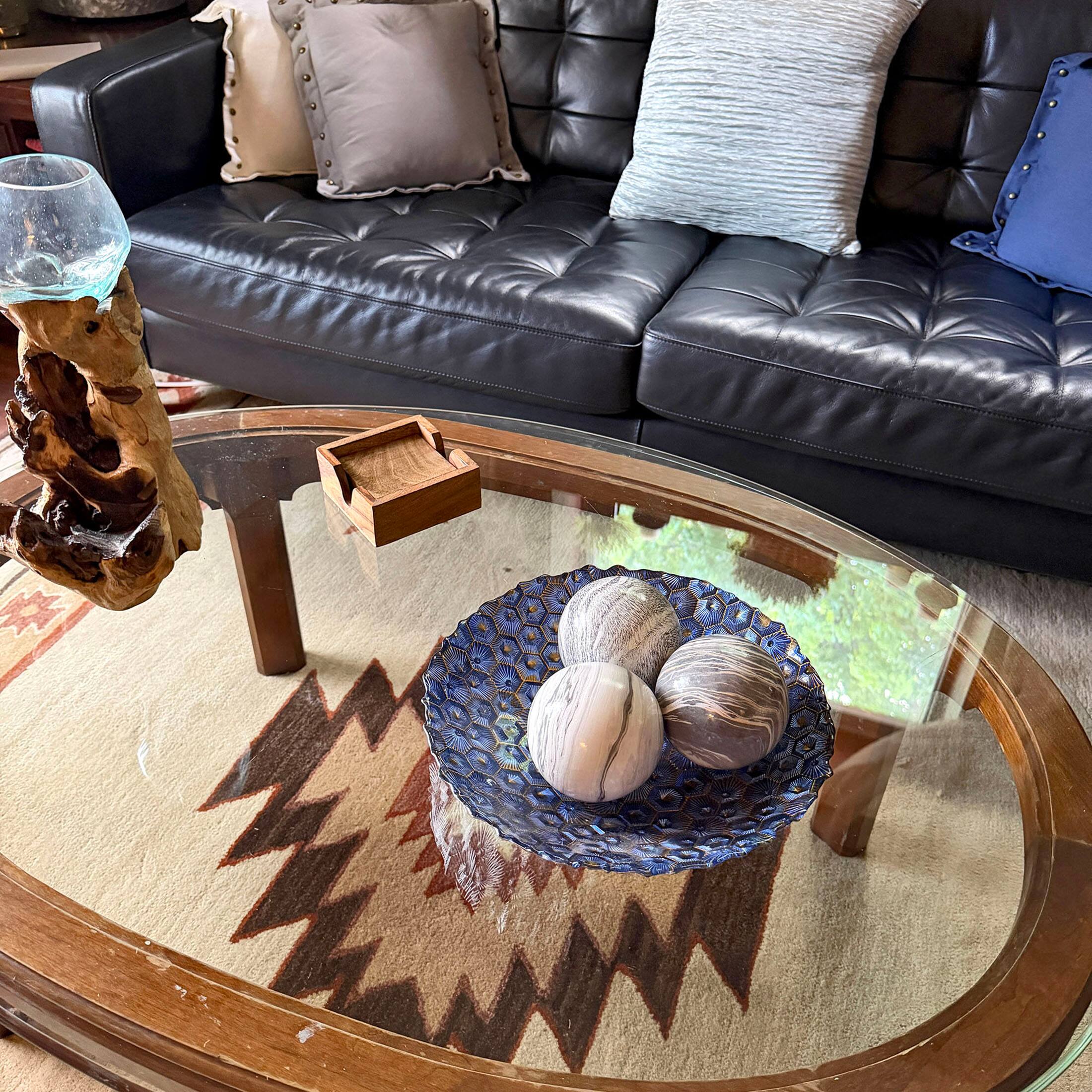 Alt View 6. Things2Die4 - Decorative Orb Set of 3 Grey Marbled Ceramic Spheres 4 in Tabletop Decor - Grey.