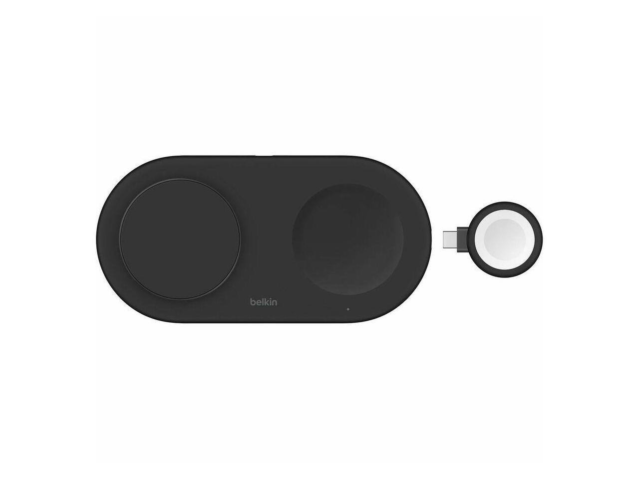 Alt View 7. Belkin - Belkin BoostCharge Pro 15W 3-In-1 Magnetic Qi2 Charging Pad with USB-C Apple Watch Charger, Black - Black.