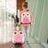 Alt View 11. Costway - 2PCS Kids Carry On Luggage Set 16'' Owl Rolling Suitcase with 12'' Backpack Travel Pink - Pink/Black.