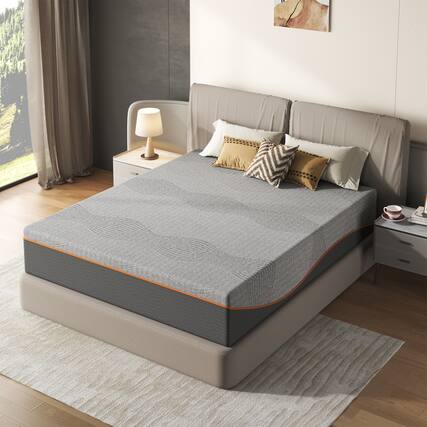 Front. Anysun - Queen Size Mattress,12 Inch Memory Foam Mattress, Fiberglass Free, Medium Feel, Breathable Cooling Layers - Black.