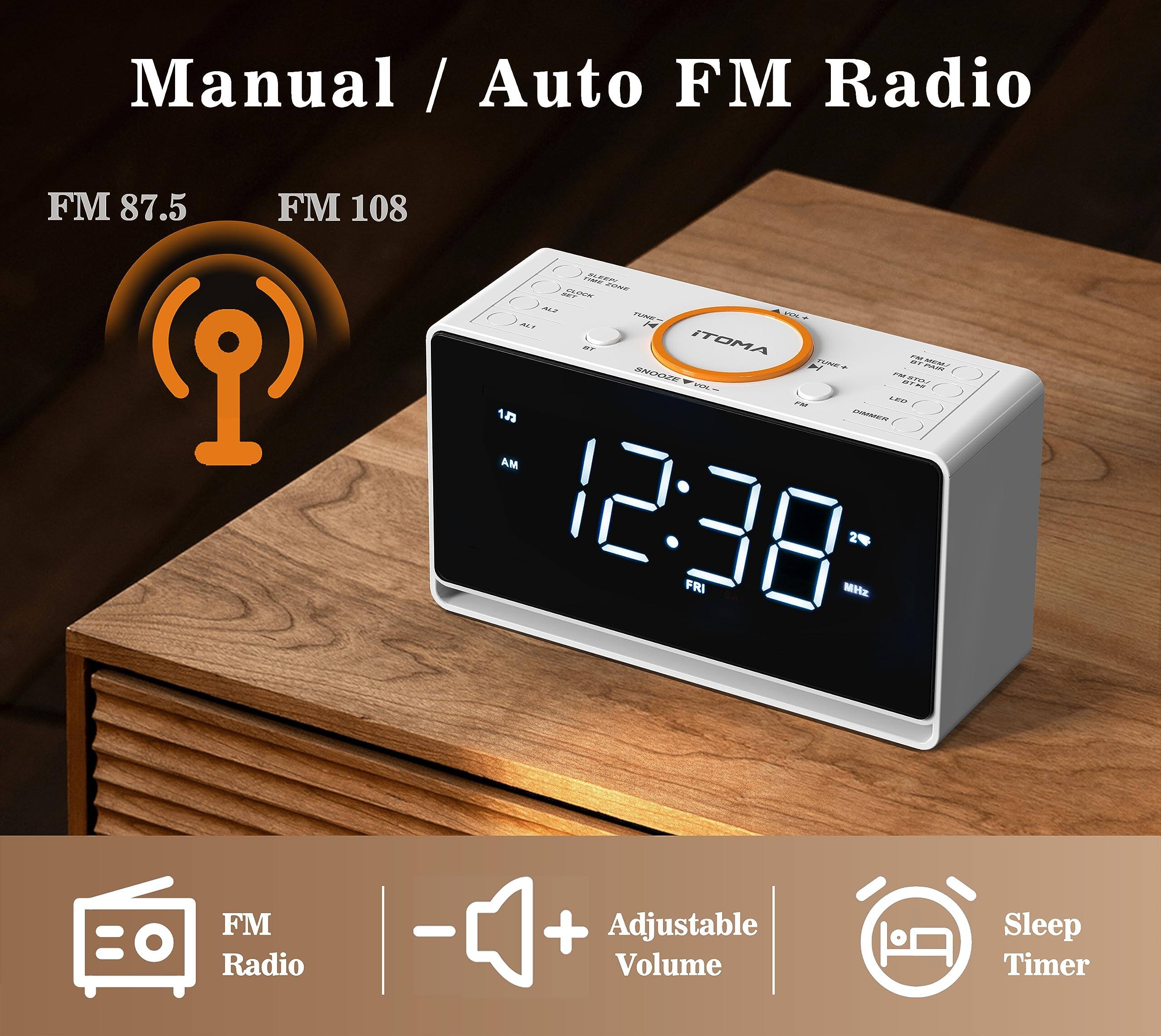 Manual / Auto FM Radio  
FM 87.5 FM 108  
Adjustable Volume Sleep Timer