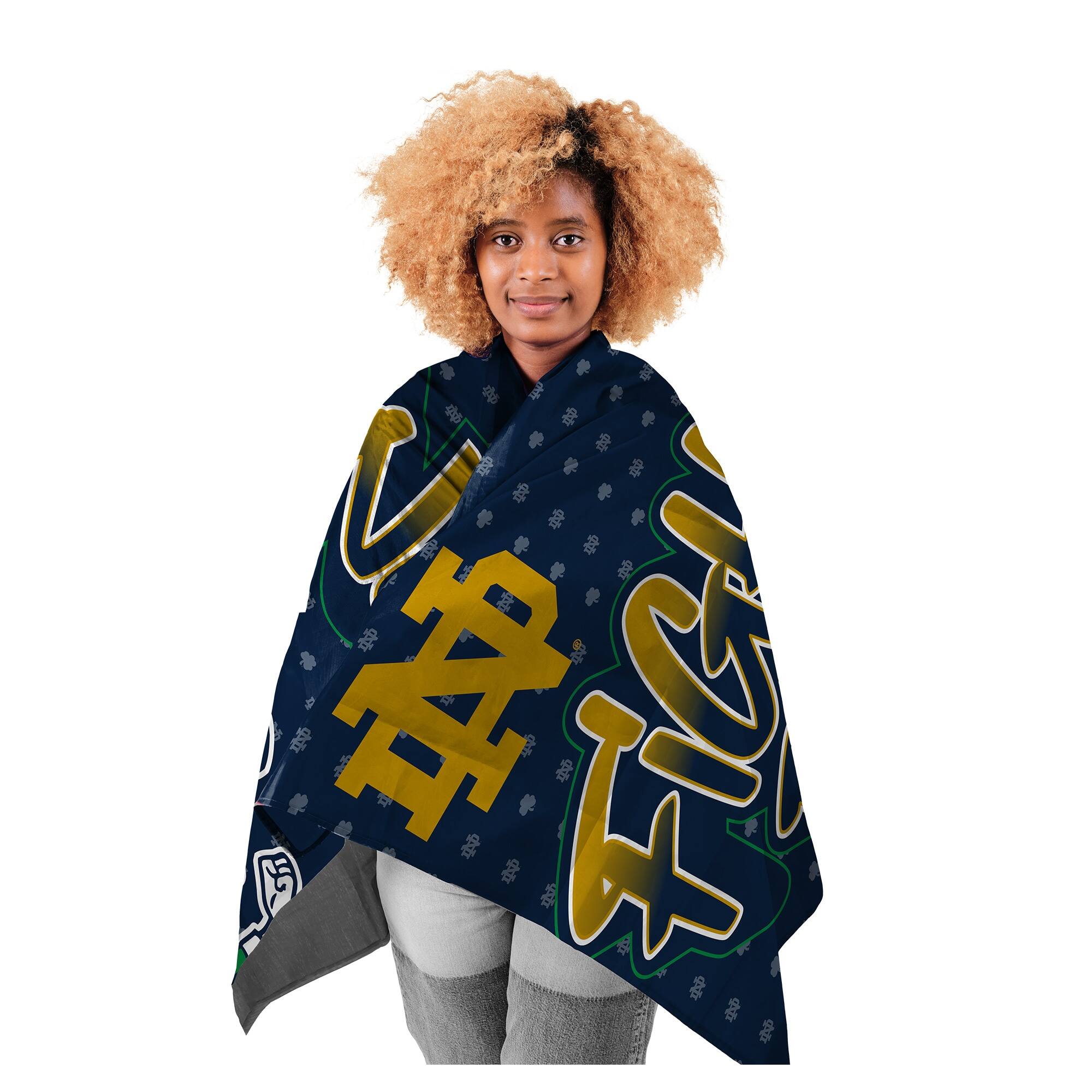 Alt View 2. Pegasus - Notre Dame Fighting Irish 50" x 60" Wearable Hero Cape - Multicolor.