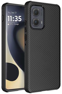 Nakedcellphone - Case for Motorola Edge 2024 Phone - Compatible with MagSafe - Carbon Fiber