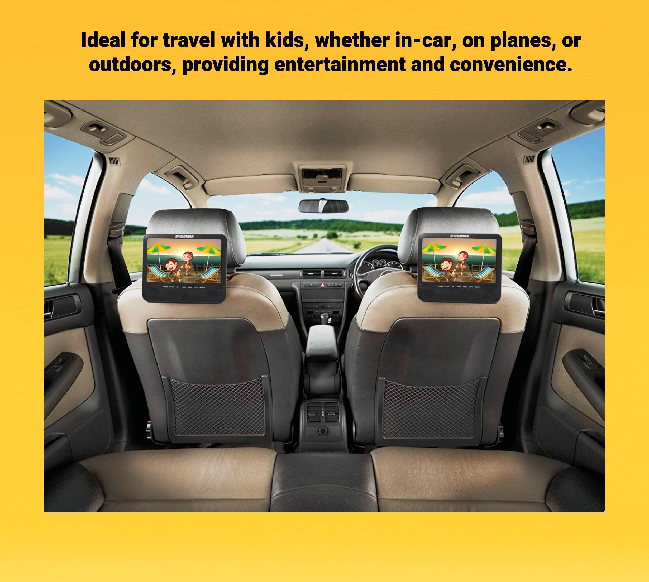 Ideal for travel with kids, whether in-car, on planes, or outdoors, providing entertainment and convenience.