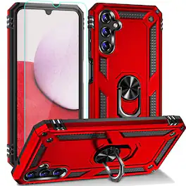 Kitcheniva - Samsung Galaxy A17 5G Protective Case Phone Cover and Screen Protector Set - Red