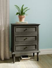 Front. Finch - Webster 3-Drawer Storage Cabinet - Dark Gray.