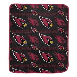 Pegasus - Arizona Cardinals 50" x 60" Repeat Big Logo Wordmark Ultra Soft Blanket - Multicolor