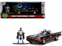 Jada - 1966 Batmobile w/ Diecast Batman Figure Batman 1966-1968 Classic TV Series DC Comics Hollywood Rides 1/32 - Black
