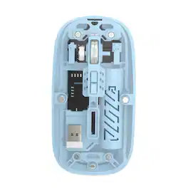 SaharaCase - Wireless Mouse | Transparent Shell | Rechargable Battery | USB & Type C Adapter | Glacier Series - Wireless - Blue