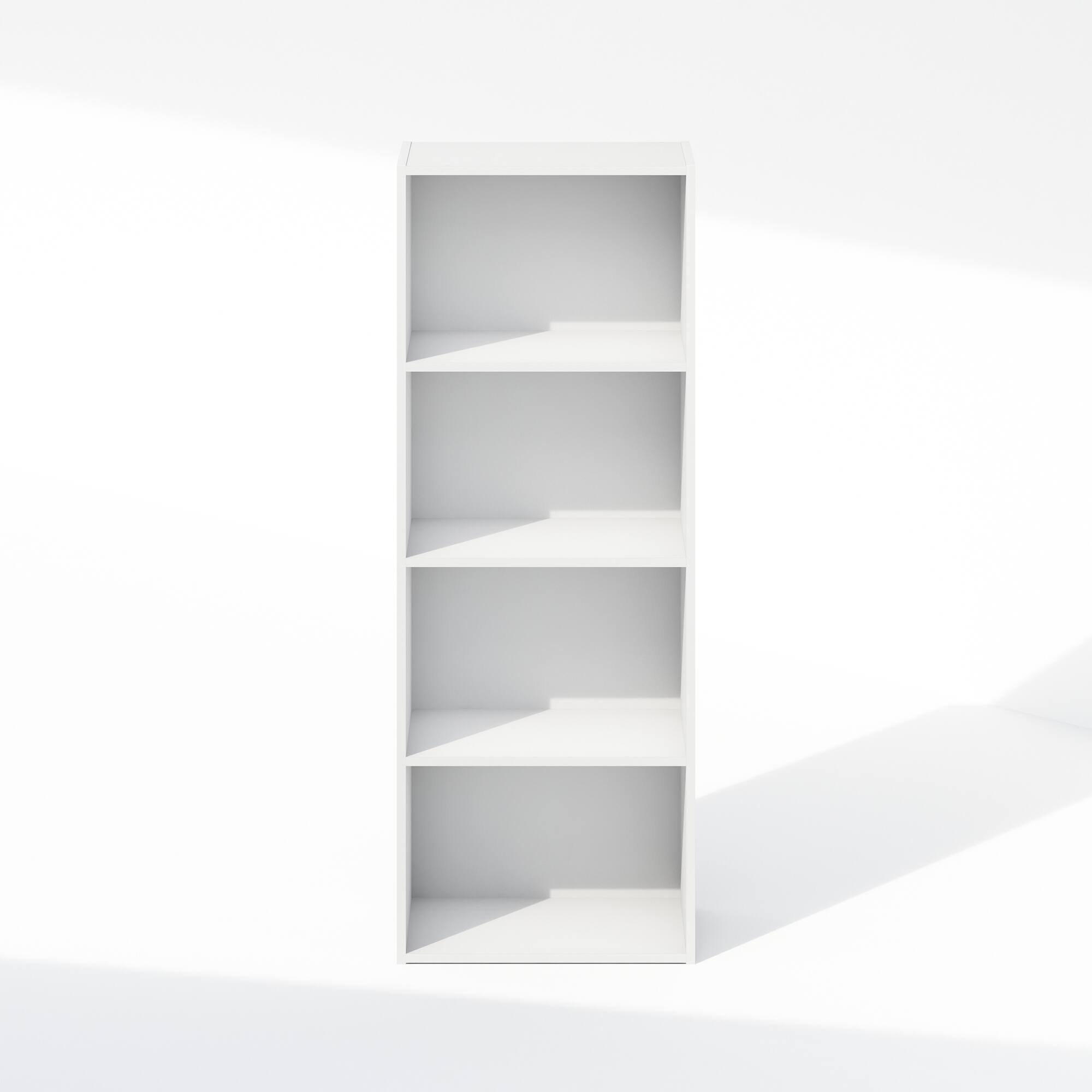 Alt View 2. Furinno - Reed 4-Tier Open Shelf Multipurpose Closet & Clothing Storage, Storage Organizer - White.