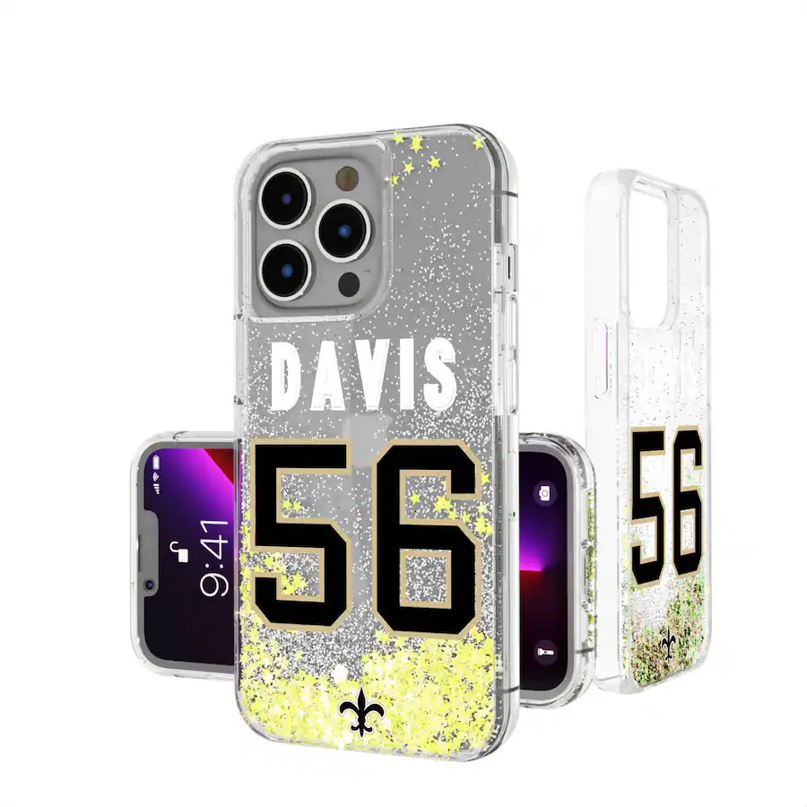 Keyscaper NFL Demario Davis New Orleans Saints iPhone Glitter Phone ...