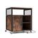 Front. SlickBlue - Portable File Cabinet with Charging Station and Cable Management Hole – Rolling Storage for Office - Brown.