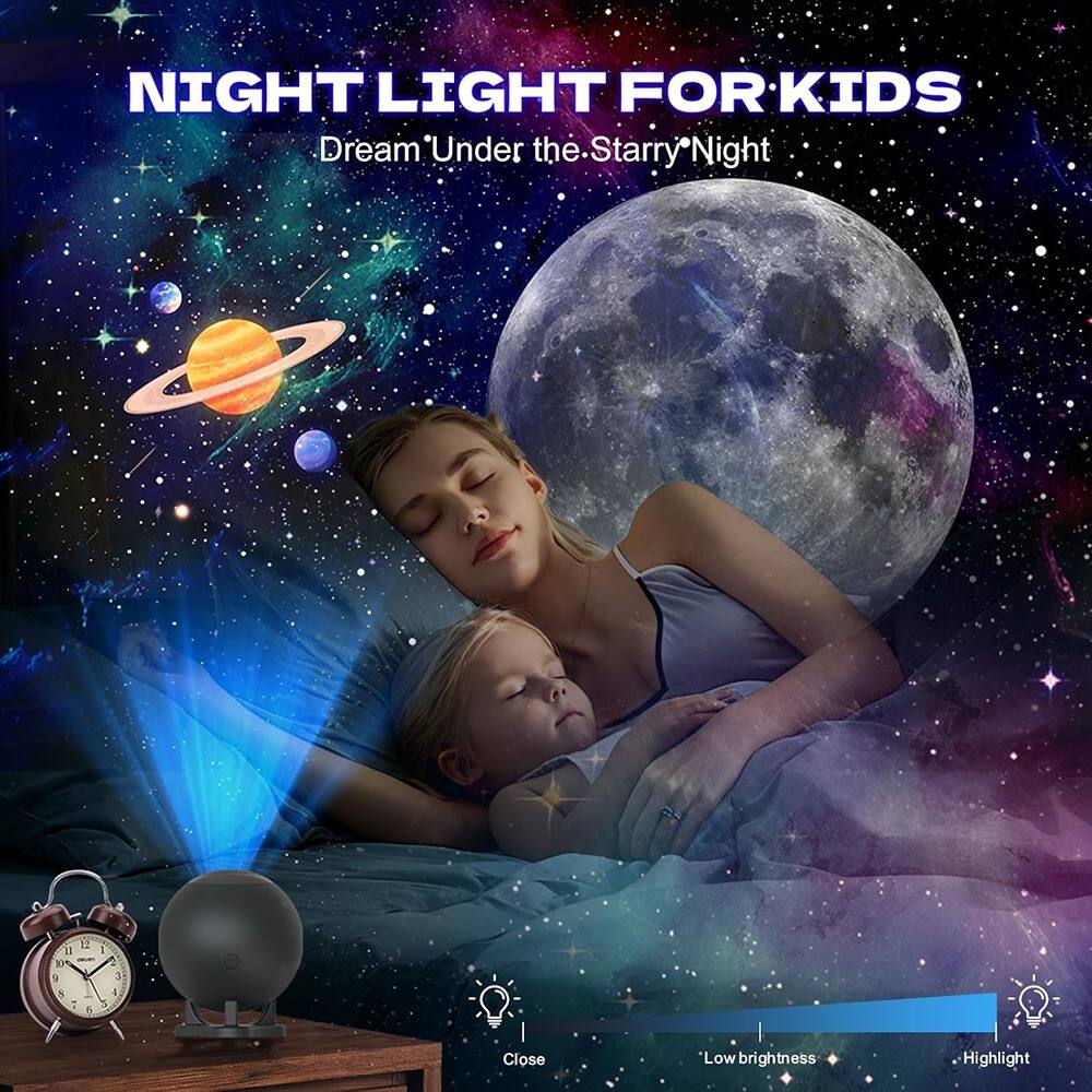 NIGHT LIGHT FOR KIDS  
Dream 'Under the Starry Night'  

Close  
Low brightness  
Highlight