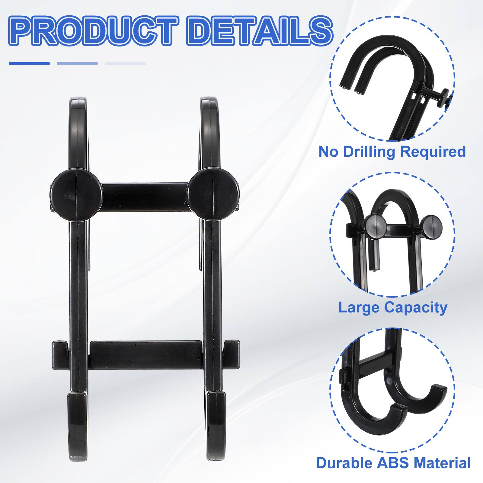 PRODUCT DETAILS

- No Drilling Required
- Large Capacity
- Durable ABS Material