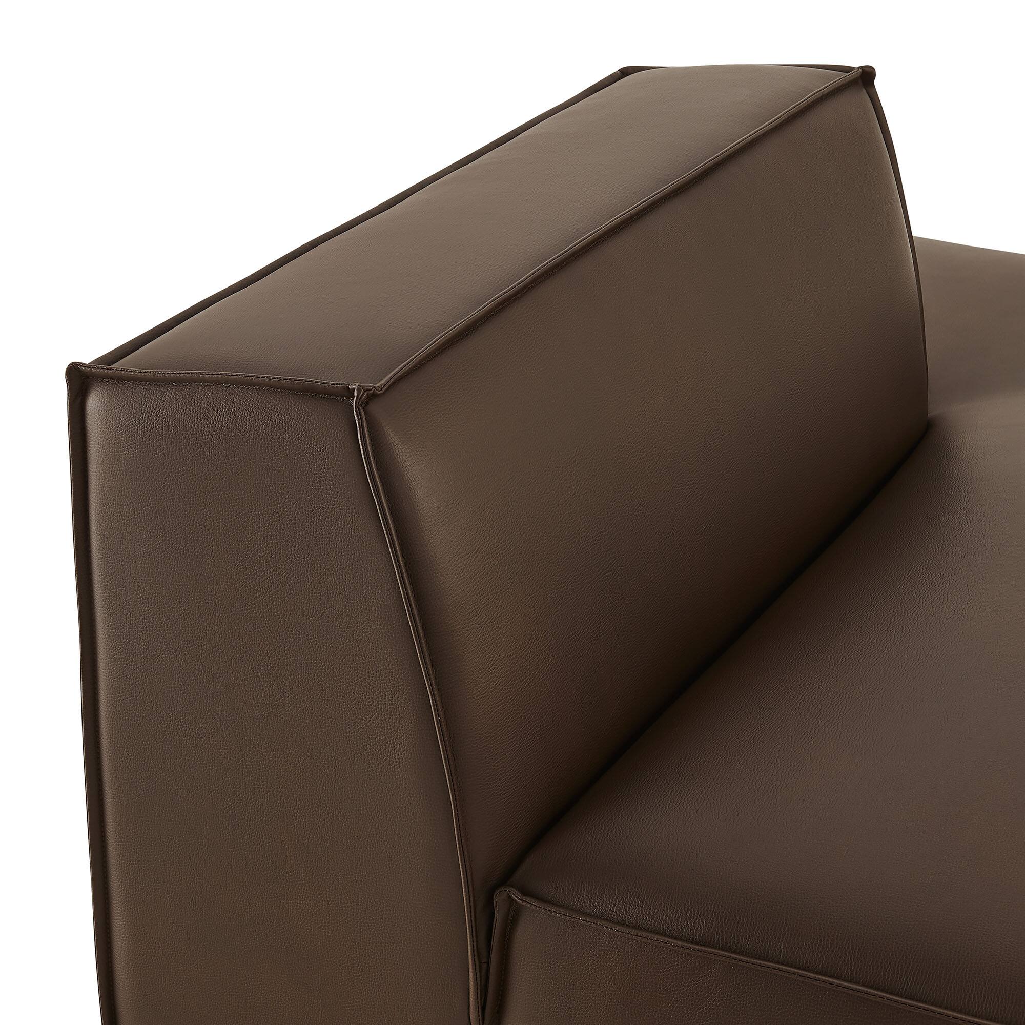 Alt View 6. Modway - Restore Vegan Leather Right-Facing Armless Modular Chaise by Modway - Espresso.