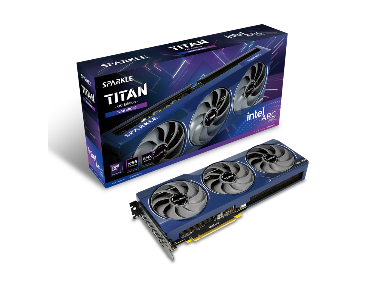 Intel ARC TITAN  
SPARKLE TITAN OC Edition  
12GB GDDR6  
Intel ARC A750  
SPARKLE
