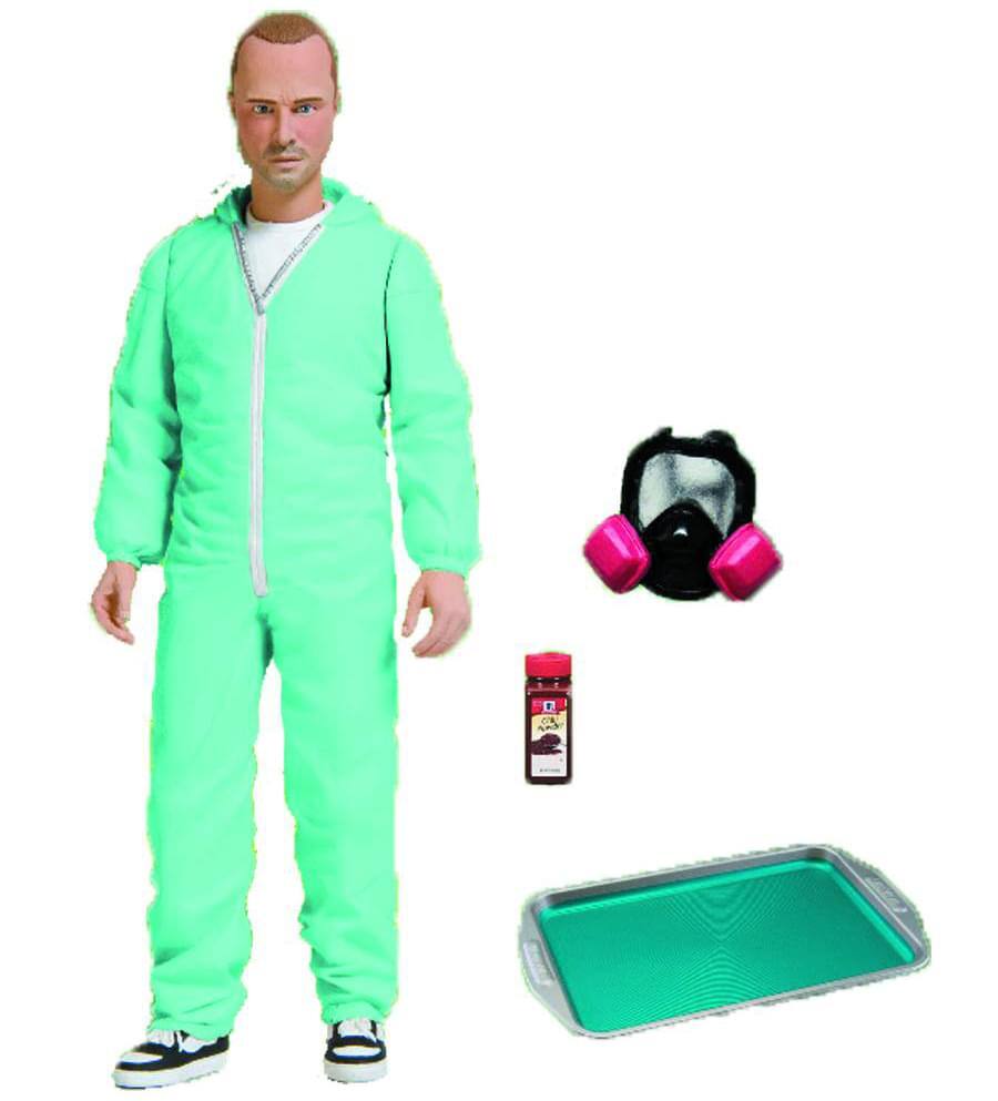 Front. NECA - Breaking Bad Jesse Pinkman 6" Exclusive Green Jumpsuit Action Figure.