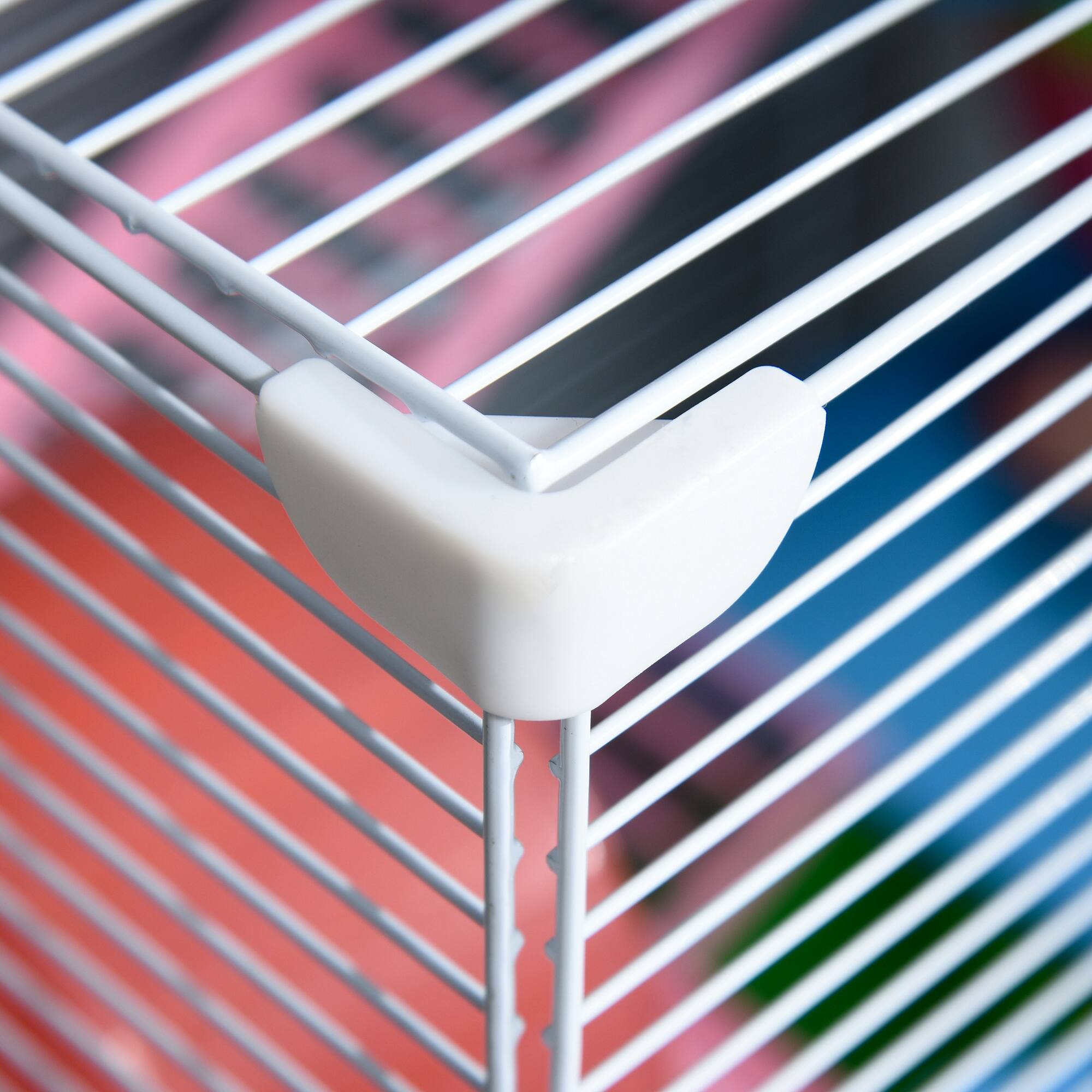 Alt View 4. Pawhut - 18" 5-Tier Hamster Cage with Tubes, Tunnels, Exercise Wheel, Water Bottle, Food Dish & Portable Carry Handle for Gerbils.