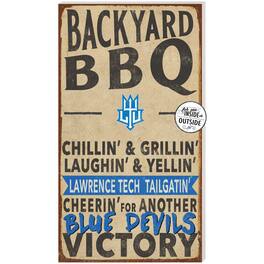 Jardine - Lawrence Technological University Blue Devils 11'' x 20'' Indoor/Outdoor BBQ Sign - Brown