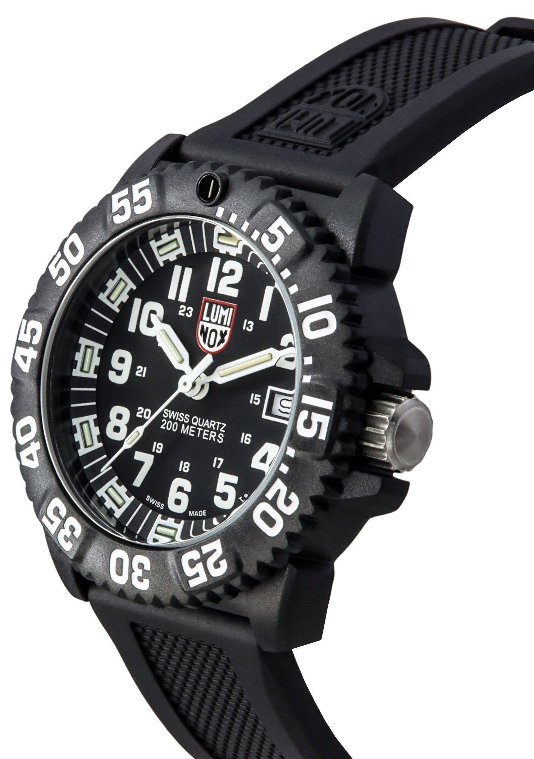 BO 10m | 55 D C 5 50 II 12 D 23 LUMI NOX 13 45 D 9 21 a 15 C 20 SWISS 15 40 D 8 200 METERS QUARTZ 16 19 7 18 17 4 SWISS 6 5 to 20 MADE 35 AE 30 25