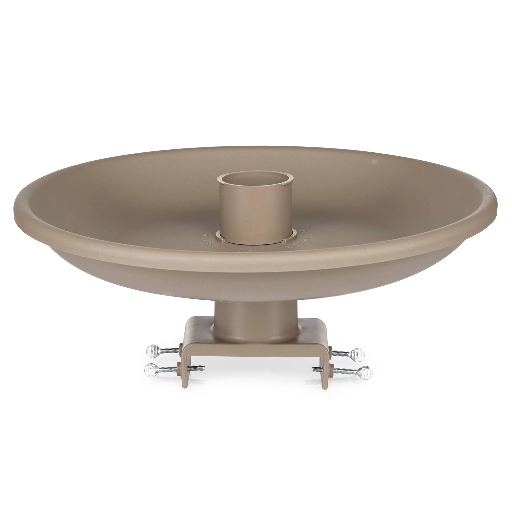 Alt View 4. Farm Innovators - Farm Innovators 150W Outdoor Plastic Heated Birdbath w/Deck Mount & Perch, Tan - Off-white.