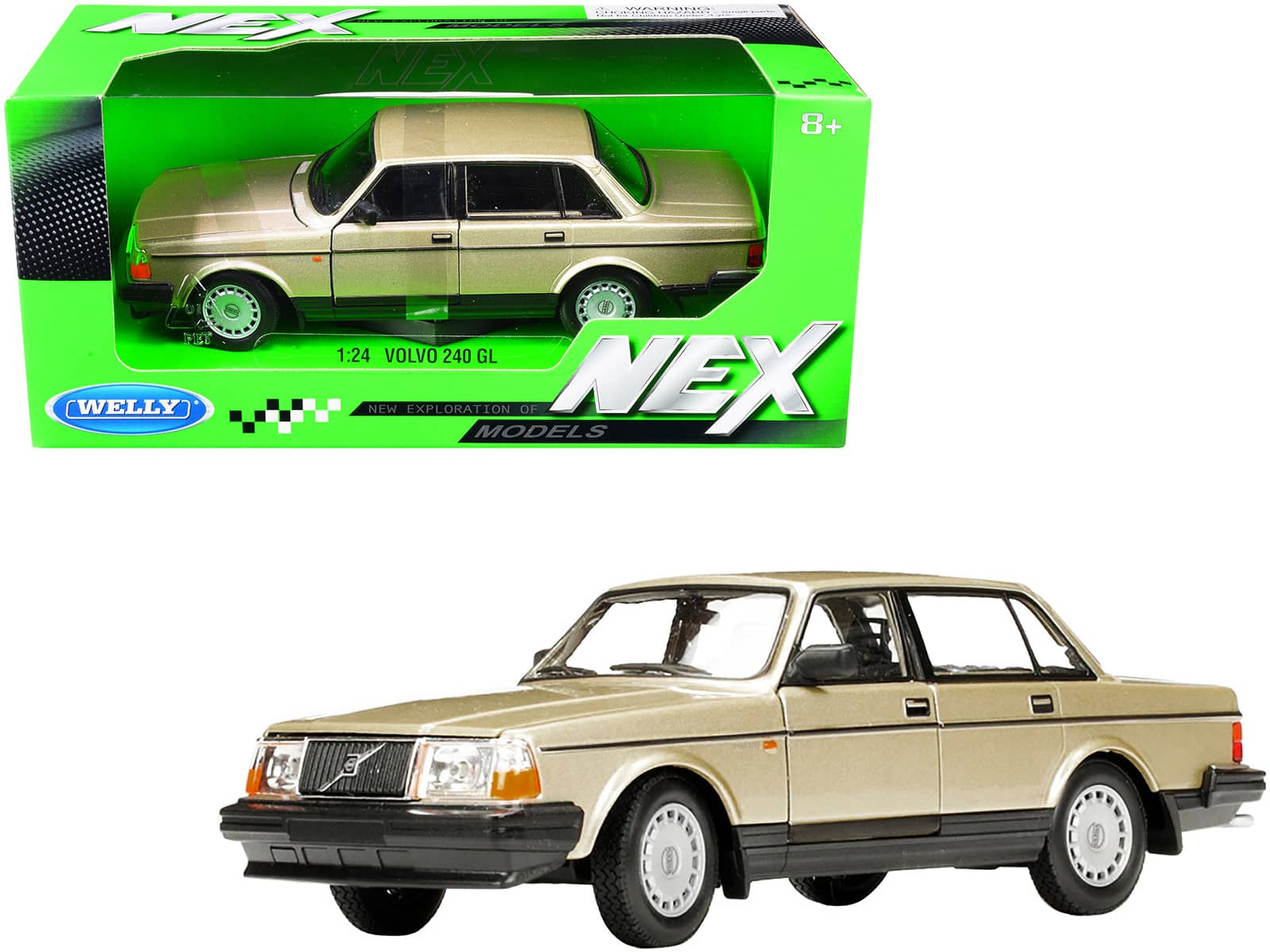 "Volvo 240 GL Gold Metallic ""NEX Models"" 1/24 Diecast Model Car by Welly" price history on PriceWatchPro